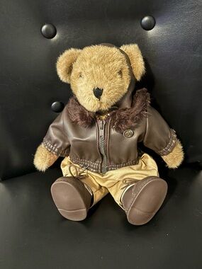 Classic Brown Plush Teddy Bear in Brown Jacket and Tan Pants - Kids Toy